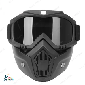 Moto Riding Protective Helmet Goggles Detachable Modular Shield Face Mask New 
