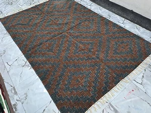 Exclusive Medium Size Satronji (শতরঞ্জি) Floor Mat Price in Dhaka SCEx-2407   Shatranji Craft is Handwoven Traditional Satranji Rugs Shotoronji Carpets  Manufacturer in Rangpur BD